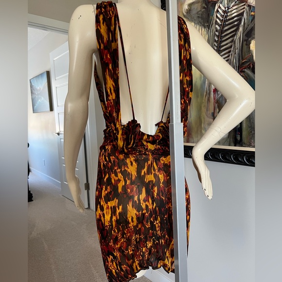 Jean Paul Gaultier S/S 2005 Tortoiseshell Print Halter Mini Dress – Runway Piece - Picture 12 of 17